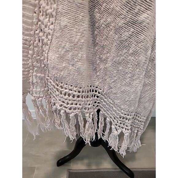 Lucky Brand Fringe Duster Cardigan Sz S – Natural Linen Blend, EUC - Picture 5 of 8